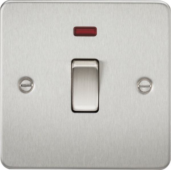 20A 1G DP Switch with Neon - Brushed Chrome