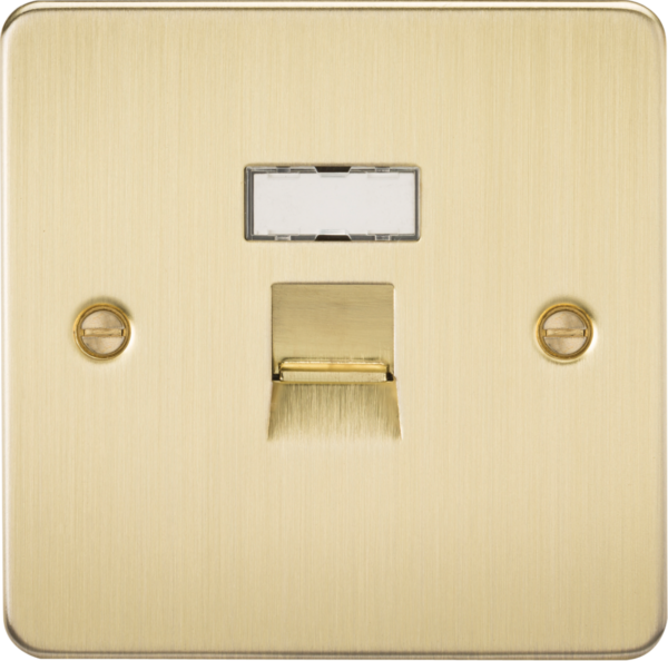 RJ45 Network Outlet - Brushed Brass