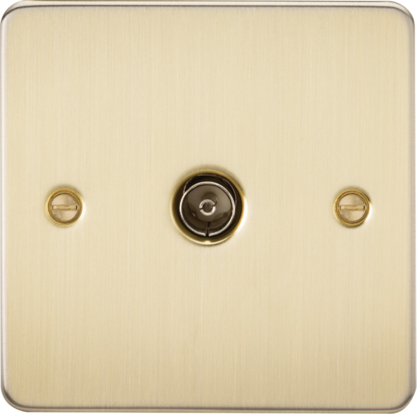 TV Outlet (non-isolated) - Brushed Brass