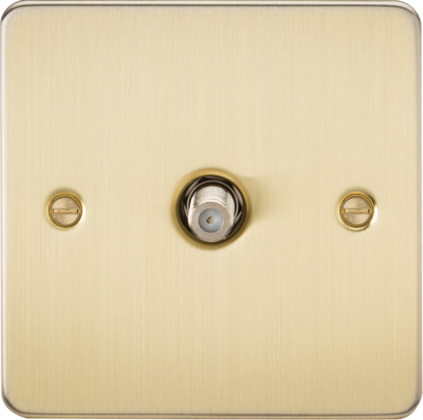 SAT TV Outlet (non-isolated) - Brushed Brass
