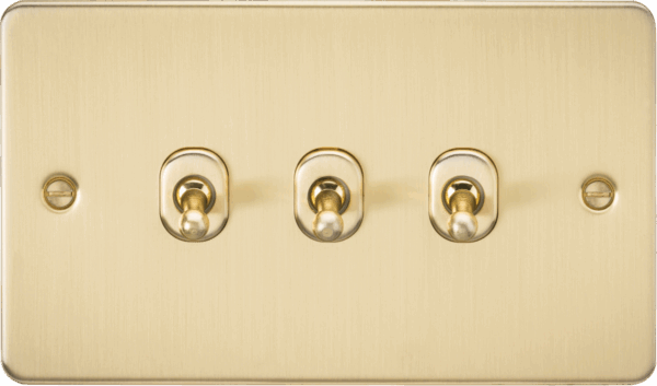 10AX 3G 2-way Toggle Switch - Brushed Brass