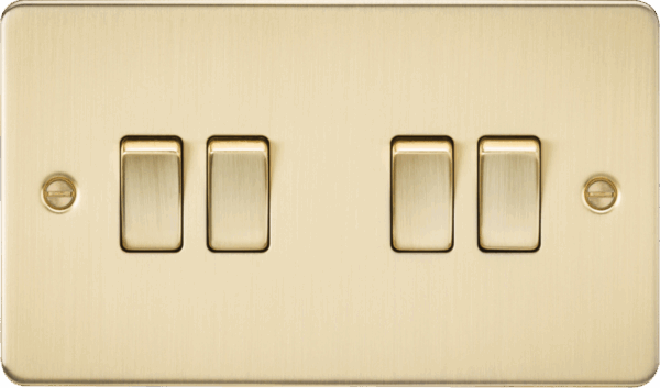 10AX 4G 2-way Switch - Brushed Brass