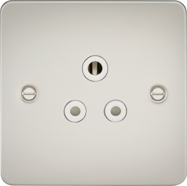 5A Unswitched Socket - Pearl with White Insert