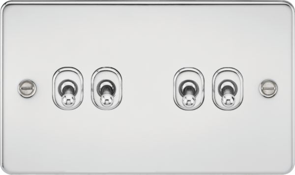 10AX 4G 2-way Toggle Switch - Polished Chrome