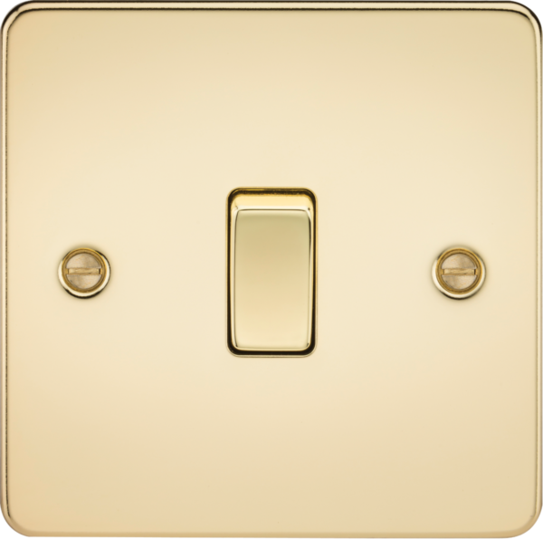 20A 1G DP Switch - Polished Brass