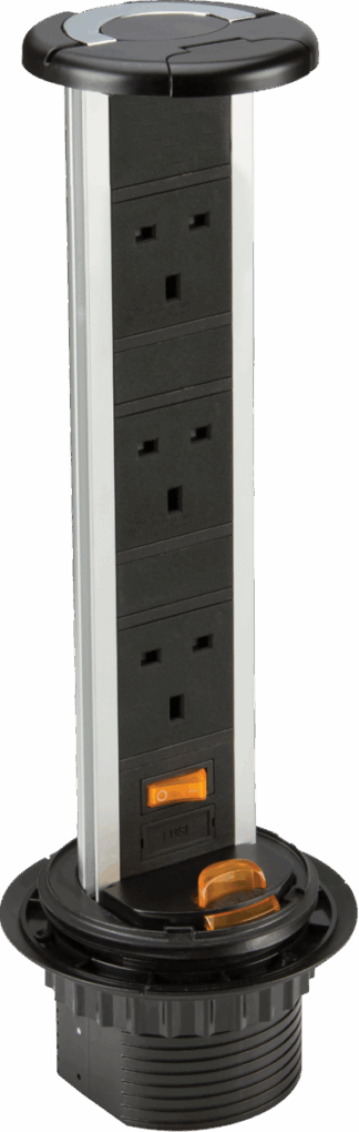 IP54 13A 3G Recess Mount Pop Up Socket