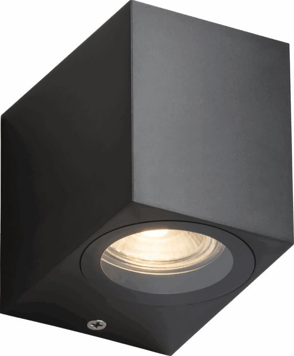 ALANA - 230V IP65 GU10 Polycarbonate Single Wall light - Black