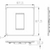 1G Modular Faceplate - Polished Chrome - Image 2