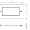 4G Modular Faceplate - Polished Brass - Image 2