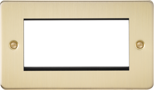 4G Modular Faceplate - Bushed Brass