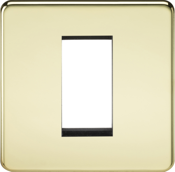 1G Modular Faceplate - Polished Brass