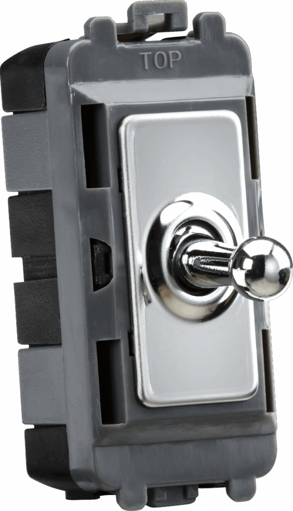 20AX 1G DP Toggle switch - polished chrome