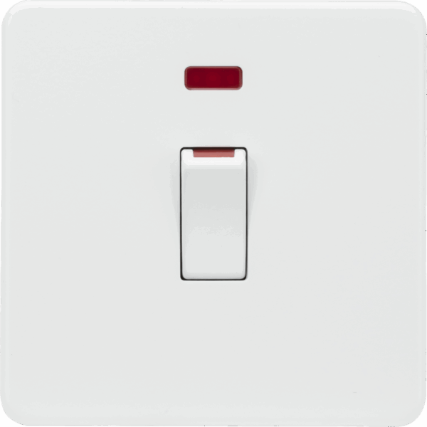 45A DP Switch with Neon (1G size) - Matt White
