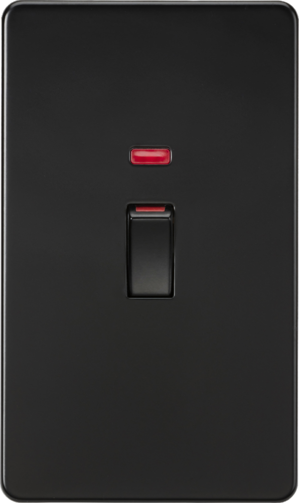 45A DP Switch with Neon (2G size) - Matt Black
