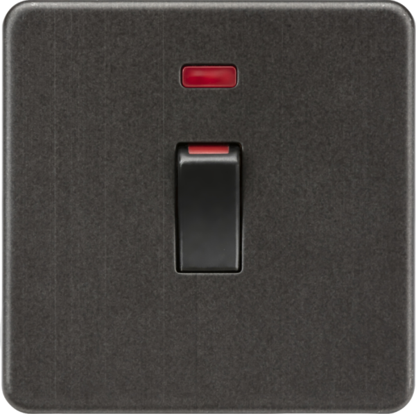 45A DP Switch with Neon (1G size) - Smoked Bronze