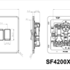 10AX 6G 2-way Switch - Matt Black with Chrome Rocker - Image 2