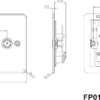 TV and SAT TV Outlet (isolated) - Gunmetal - Image 2