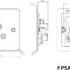 5A Unswitched Socket - Brushed Chrome with Black Insert - Image 2