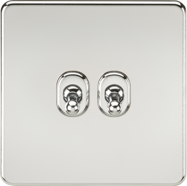 10AX 2G 2-way Toggle Switch - Polished Chrome