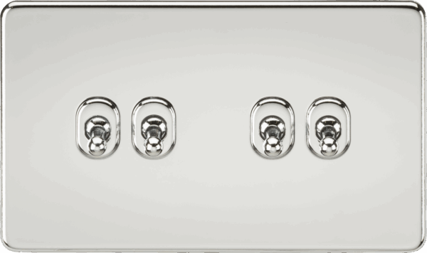 10AX 4G 2-way Toggle Switch - Polished Chrome