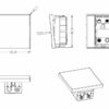 20AX 1G 2-way modular wide rocker switch (50x50mm) - Grey - Image 2