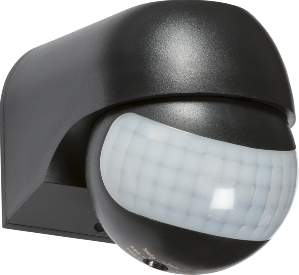IP44 180° Mini PIR Sensor - Black