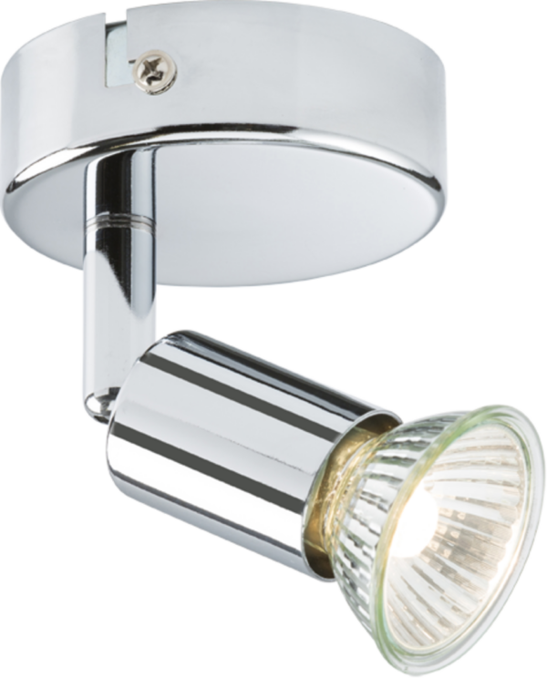 230V GU10 Single Spotlight -  Chrome