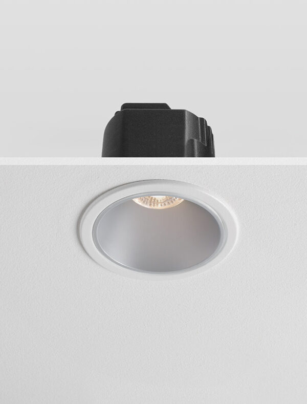 IRIS - Anti Glare Downlight Modular White with Silver Baffle