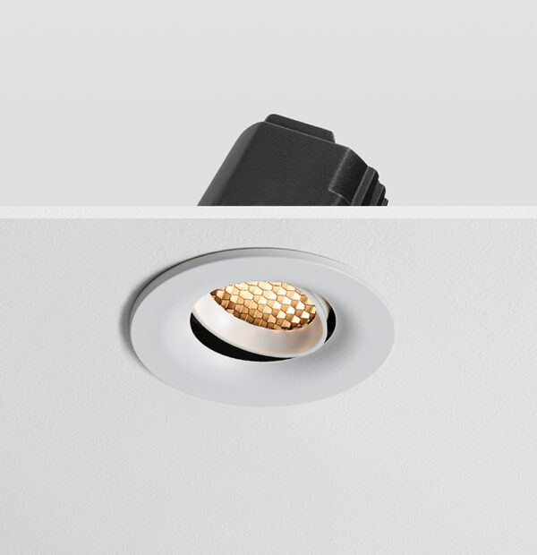 ARC Tilt Honeycomb - Anti-Glare Downlight Fire Rated Adjustable Downlight in White with White Baffle 10W & 12W