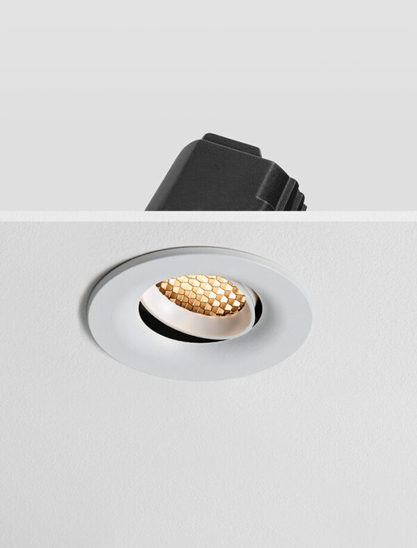 ARC Tilt Honeycomb - Anti-Glare Downlight Fire Rated Adjustable Downlight in White with White Baffle 10W & 12W
