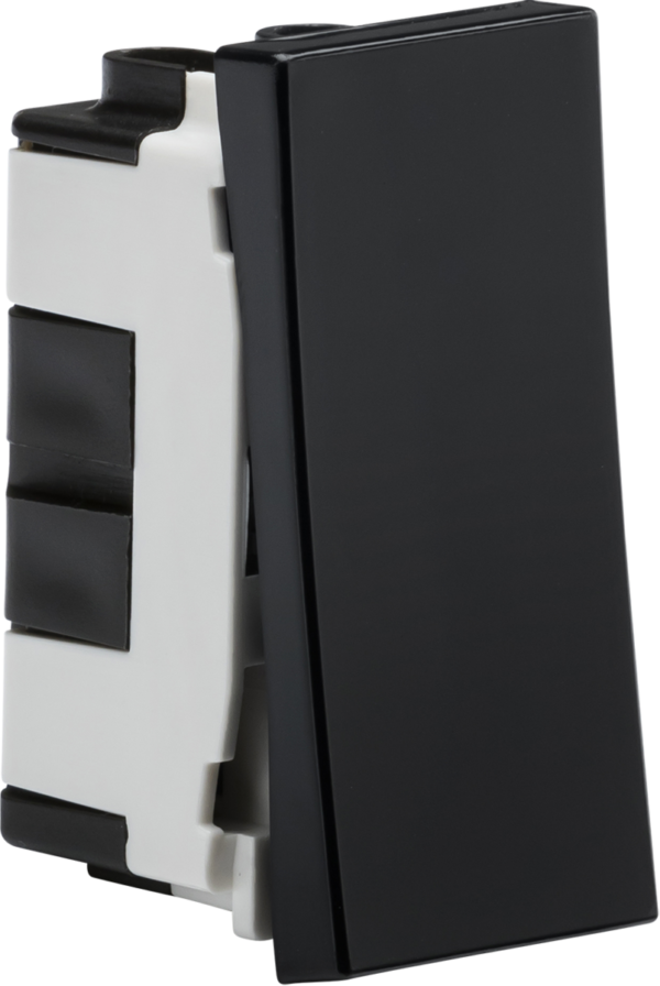 20AX 1G intermediate modular switch (25x50mm) - Black