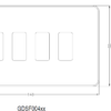 Screwless 4G grid faceplate - brushed chrome - Image 2