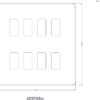 Screwless 8G grid faceplate - matt white - Image 2
