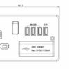 13A Switched Socket with Quad USB-A (5V DC 5.1A shared) - Polished Chrome with Grey Insert - Image 2