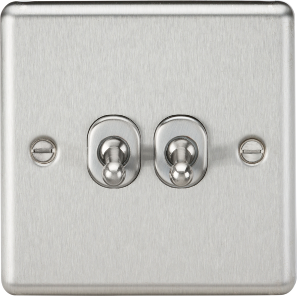 10AX 2G  2-way Toggle Switch - Brushed Chrome