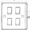 10AX 4G 2-way Switch (on single plate) - Image 2