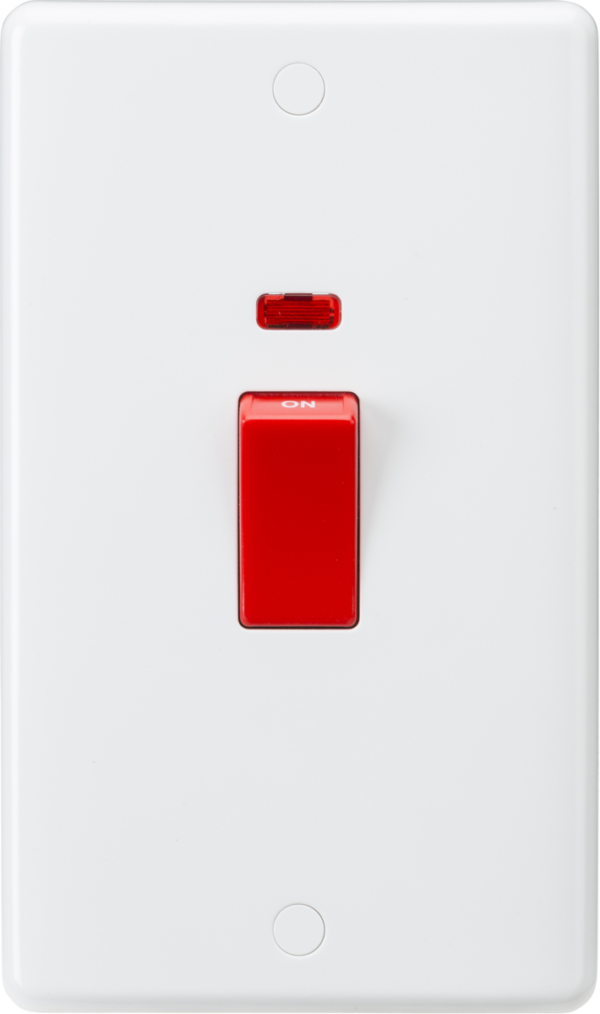 45A DP Switch with Neon (2G size) - Red Rocker