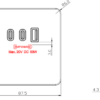 230V Triple USB Charger Plate 2xUSB-C 1xUSB-A [20V DC Max. 63W] - Matt Black - Image 2