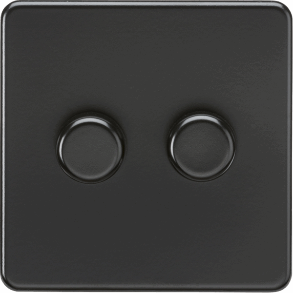 2G 2-way 10-200W (5-150W LED) Intelligent dimmer - Matt Black
