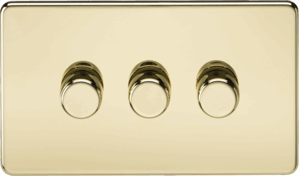3G 2-way 10-200W (5-150W LED) Intelligent dimmer - Polished Brass