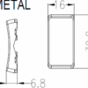 Switch cover "marked HOB" - polished chrome - Image 2