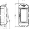 20AX DP module with LED indicator - brushed chrome - Image 2
