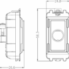 Flex outlet module (up to 10mm) - polished chrome - Image 2
