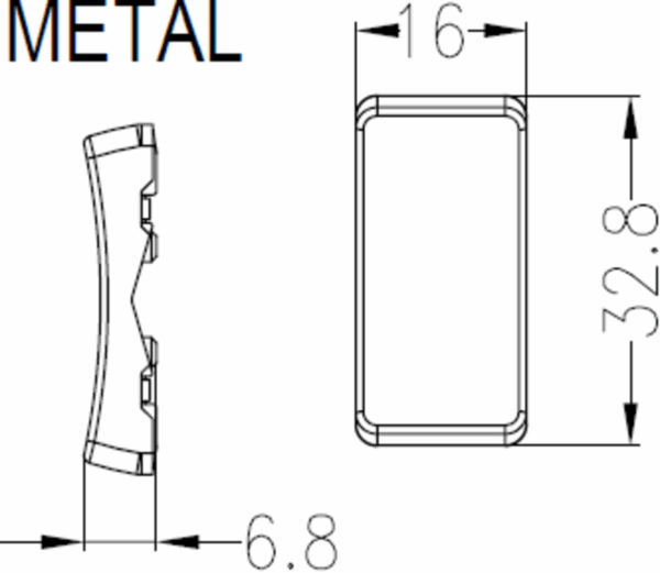Switch cover "marked COOKER HOOD" - brushed chrome - Image 2