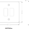 Flat plate 2G grid faceplate - polished chrome - Image 2
