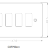 Flat plate 4G grid faceplate - polished chrome - Image 2