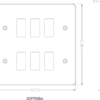 Flat plate 6G grid faceplate - polished chrome - Image 2