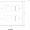 Flat plate 8G grid faceplate - polished chrome - Image 2