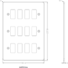 Flat plate 12G grid faceplate - polished chrome - Image 2