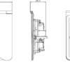 13A 2G Unswitched Floor Socket - Polished Chrome with White Insert - Image 2